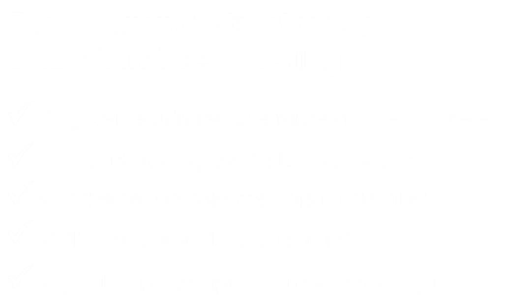 5 gode grunde til at vælge B&B's Vinduespolering